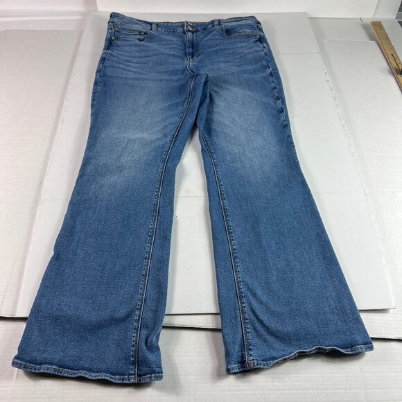 American Eagle Outfitters Denim - American Eagle Jean Women 37x30* High Rise Artist Flare Blue Faded Denim Tag 18R